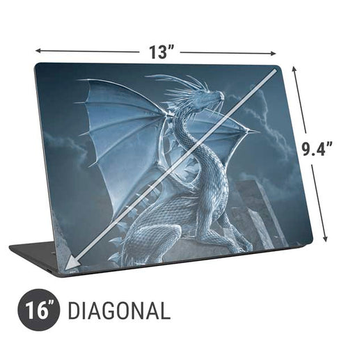 Vincent Hie Silver Dragon Universal Laptop 16in (13 x 9.4in) Skin